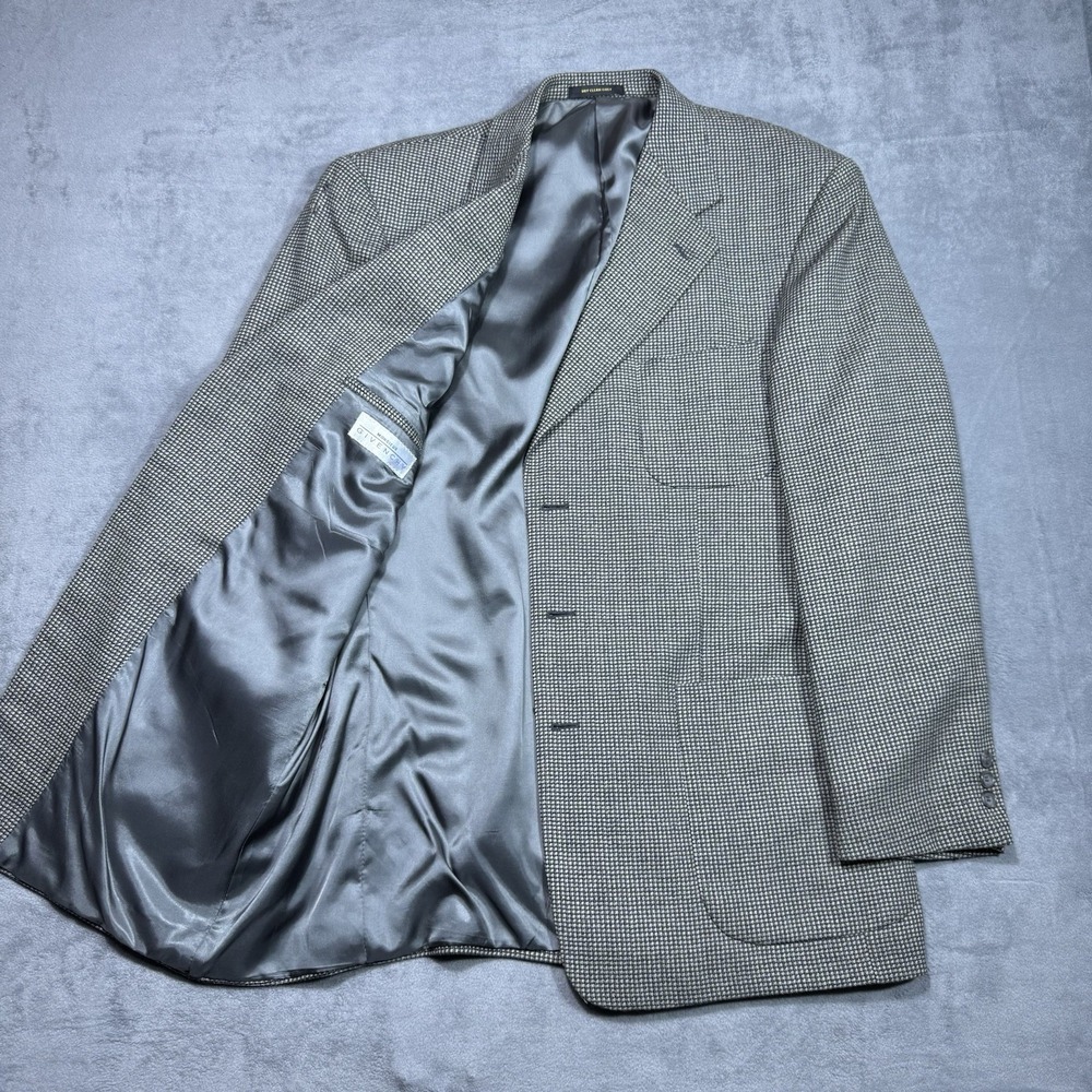 Givenchy Monsieur Blazer Mens 50L VTG Union Made In USA Houndstooth Tweed